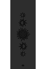 Divine Essentials™ Surya Natural Rubber Yoga & Fitness Mat - Black (5mm)