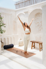 Divine Essentials™ Luna Natural Rubber Yoga Fitness Mat - Espresso (5mm)