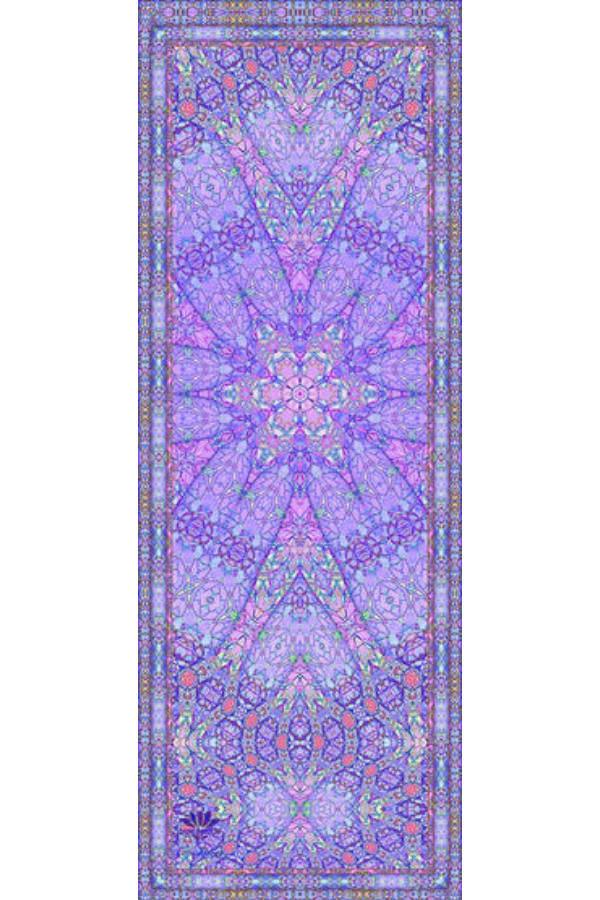 Divine Essentials™  -  "Starburst" Natural Rubber Yoga Fitness Mat - Lilac (3.5mm)