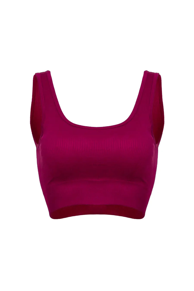 Divine Wear™ Seamless Hibiscus Crop Top for Yoga and Pilates