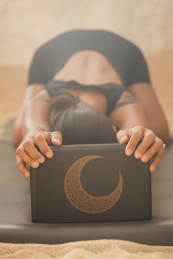 Divine Essentials™ Luna Mandala Yoga Block - Black