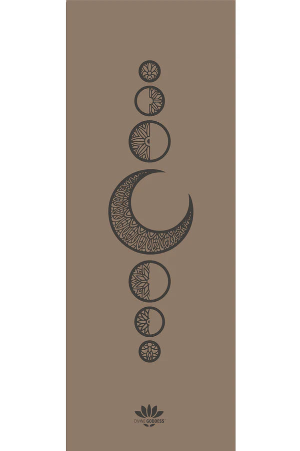 Divine Essentials™ Luna Natural Rubber Yoga Fitness Mat - Espresso (5mm)
