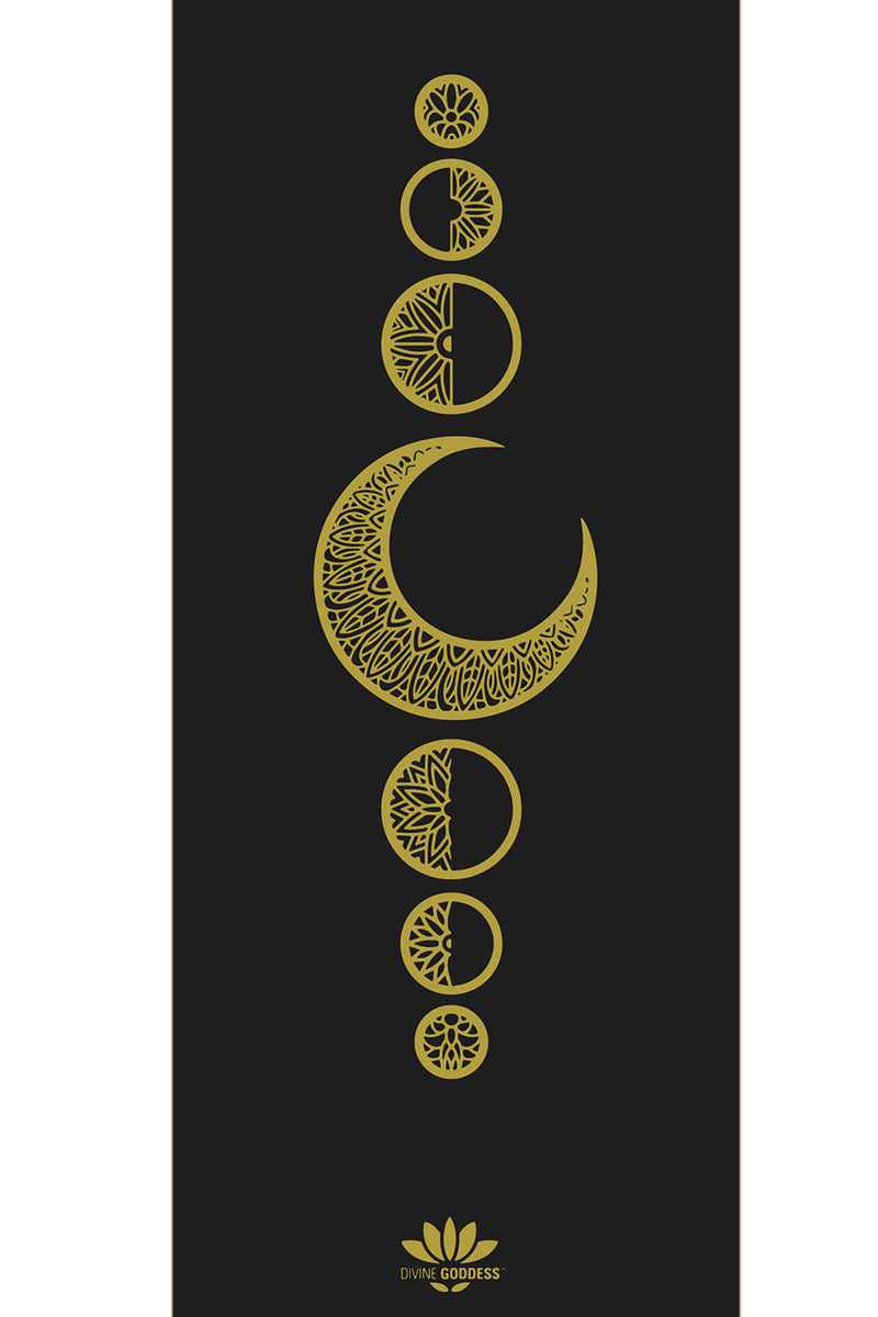 Divine Essentials™ - "Luna" Natural Rubber Yoga Fitness Mat - Gold (5mm)