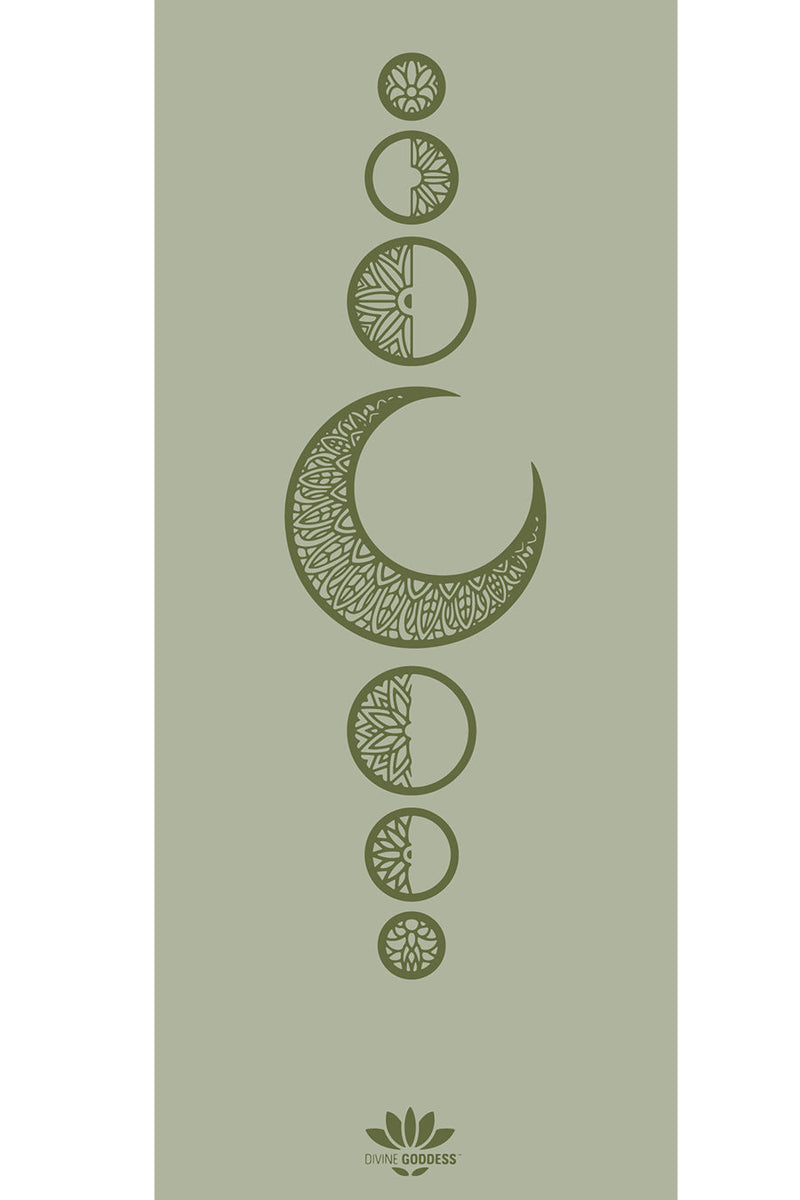 Divine Essentials™ - "Luna" Premium Rubber Yoga Fitness Mat - Olive (5mm)