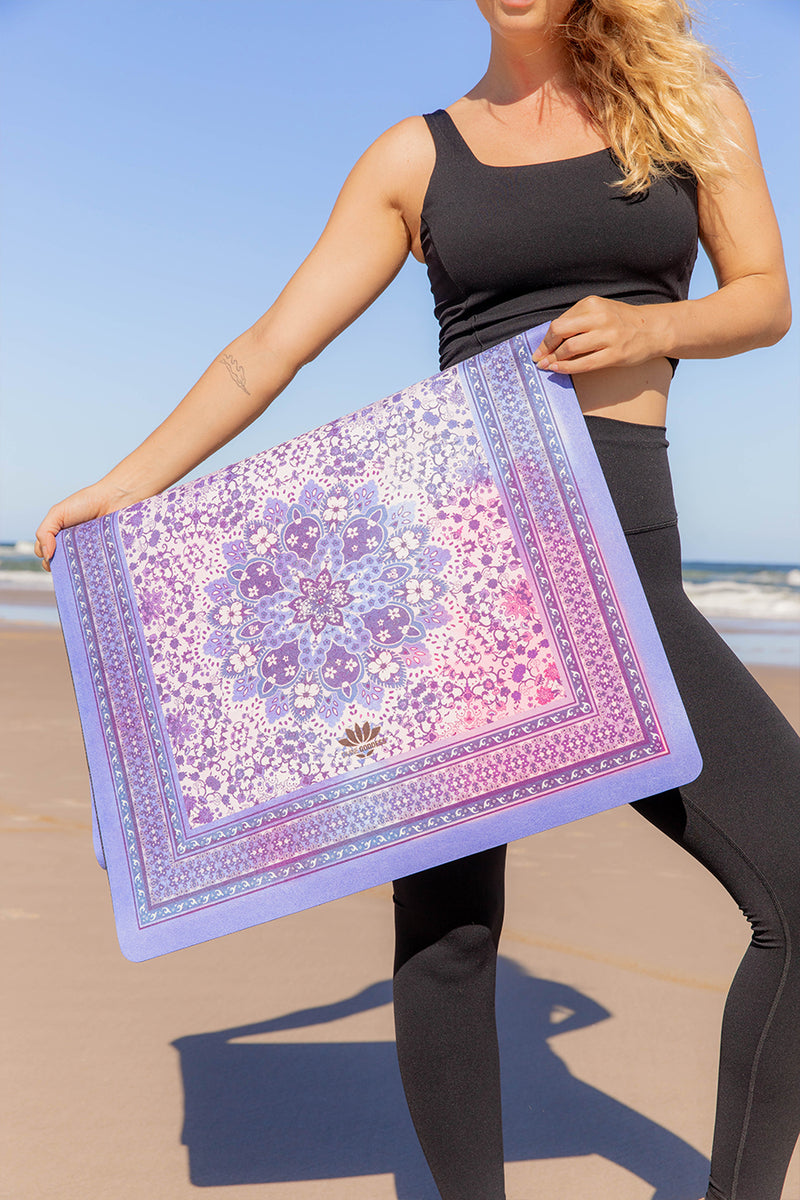 Divine Essentials ™ Moonlight design Slim and Foldable Travel Yoga Mat  (1.5mm)
