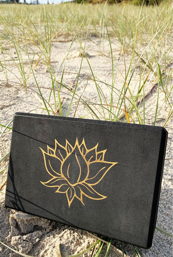 Divine Essentials™  Lotus Yoga Block - Black