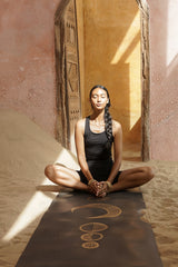 Divine Essentials™ - "Luna" Natural Rubber Yoga Fitness Mat - Gold (5mm)