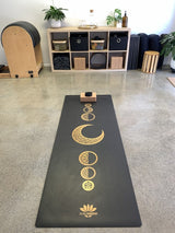 Divine Essentials™ - "Luna" Natural Rubber Yoga Fitness Mat - Gold (5mm)